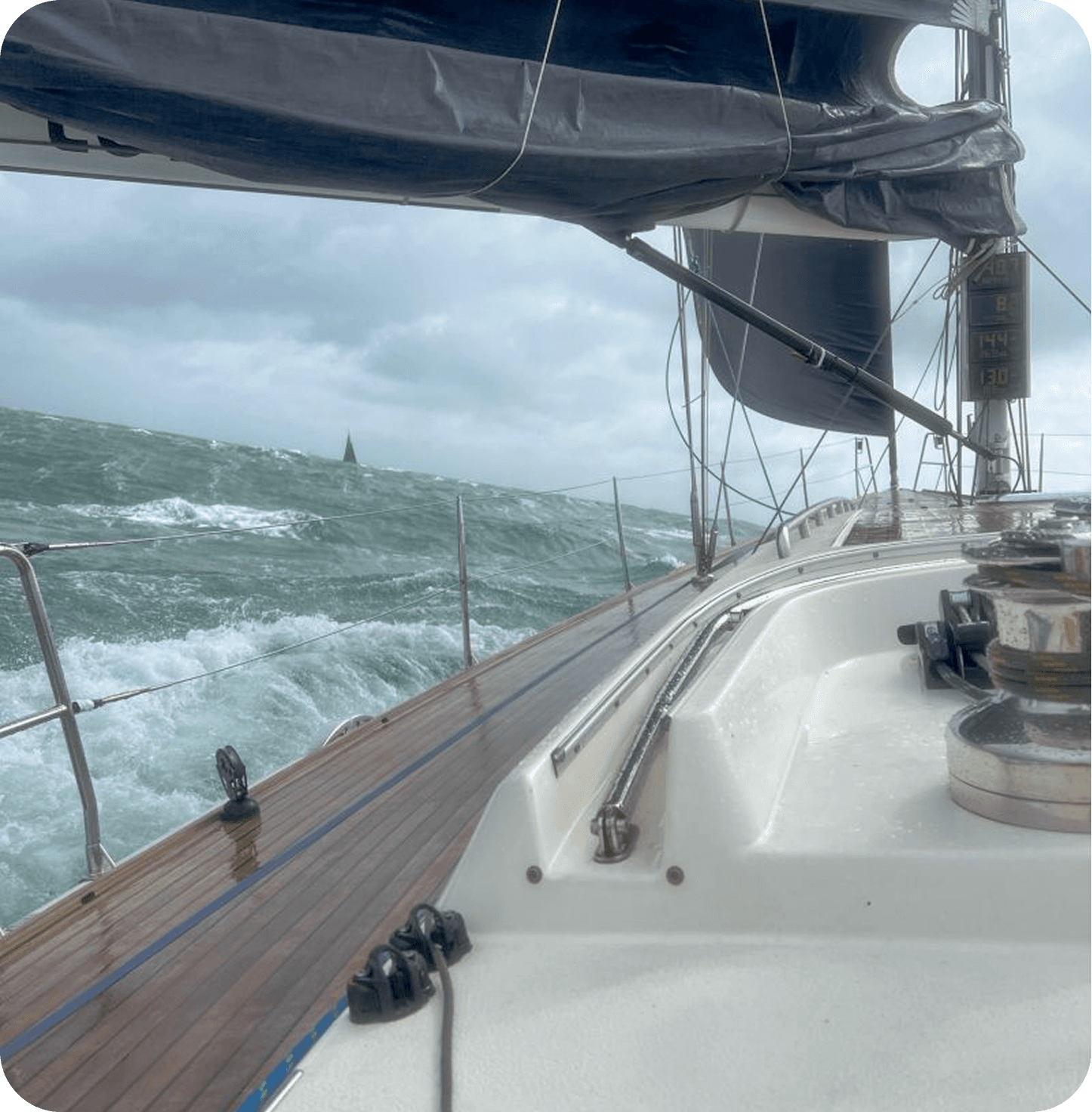 Lutine sailing during the Fastnet Race 2025